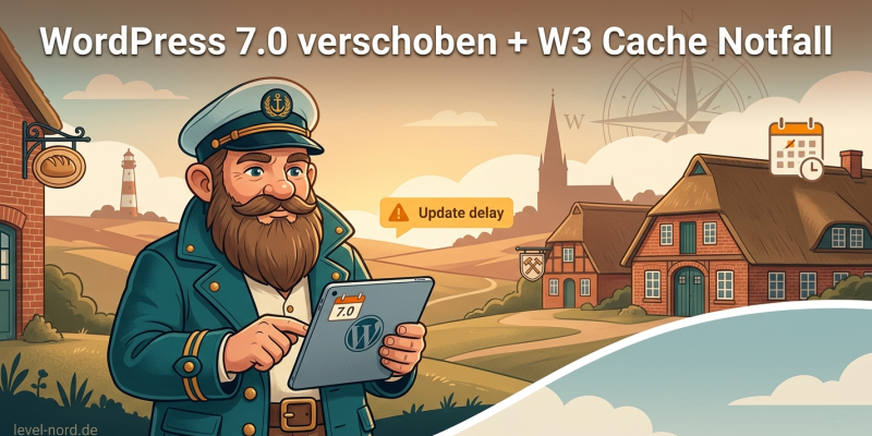 WordPress 7.0 verschoben + W3 Total Cache Notfall