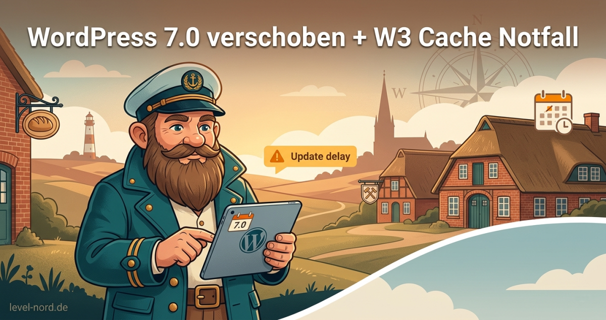 WordPress 7.0 verschoben + W3 Total Cache Notfall