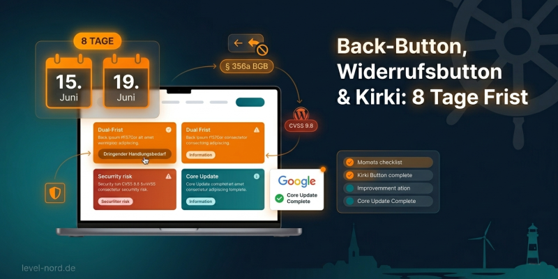 Back-Button, Widerrufsbutton & Kirki: 8 Tage Frist