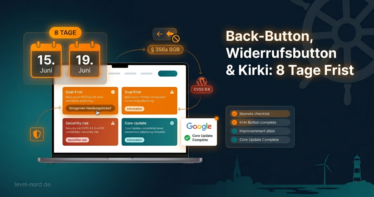 Back-Button, Widerrufsbutton & Kirki: 8 Tage Frist