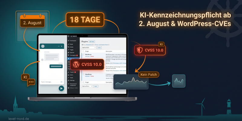 KI-Kennzeichnungspflicht ab 2. August & WordPress-CVEs