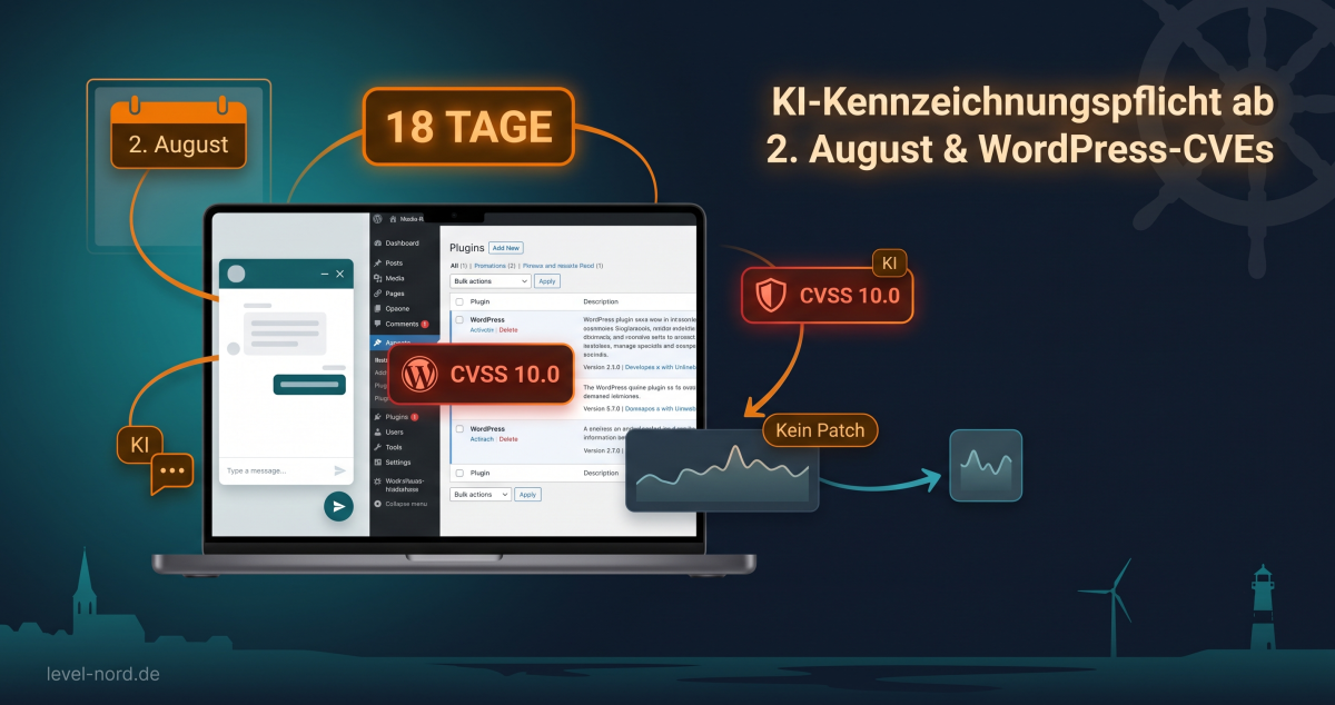 KI-Kennzeichnungspflicht ab 2. August & WordPress-CVEs