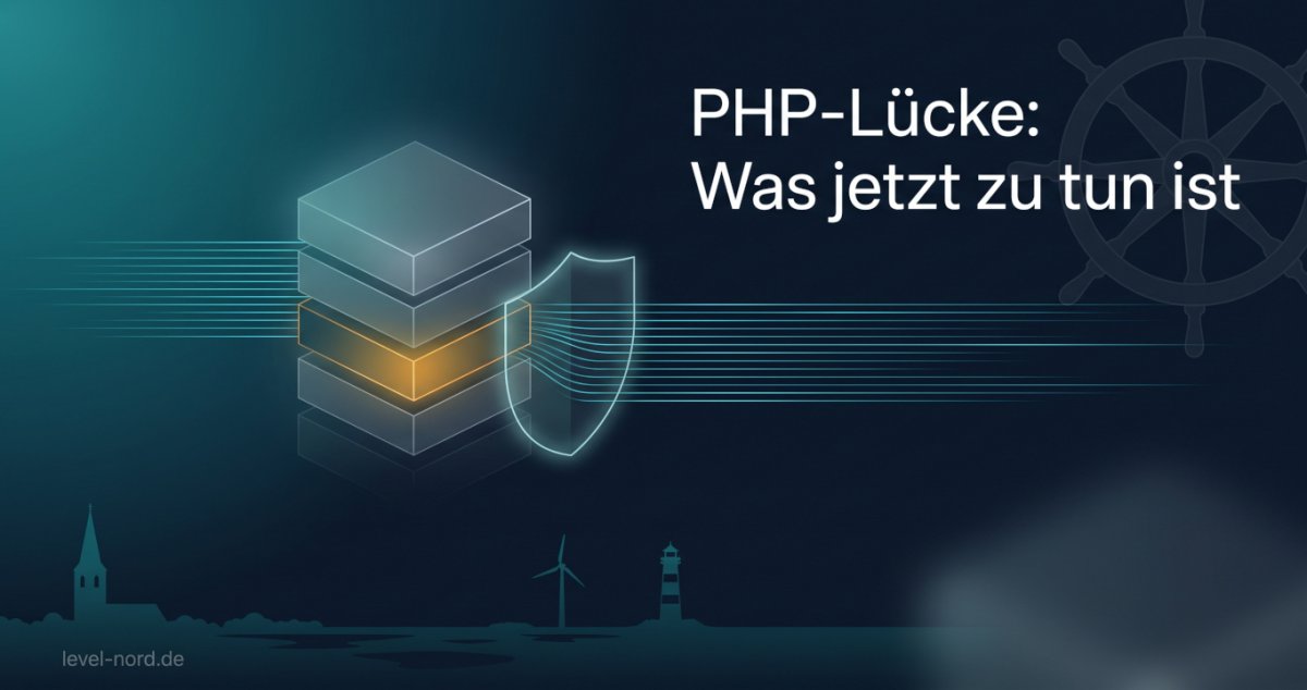 Symbolbild zur PHP-Sicherheitslücke: Schutz vor Server-Übernahme und Anleitung für den 5-Minuten-Check.
