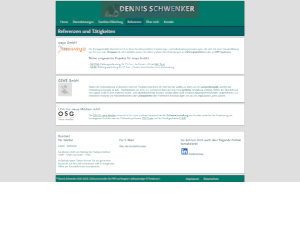 Alte Website d-schwenker.de Kontaktseite